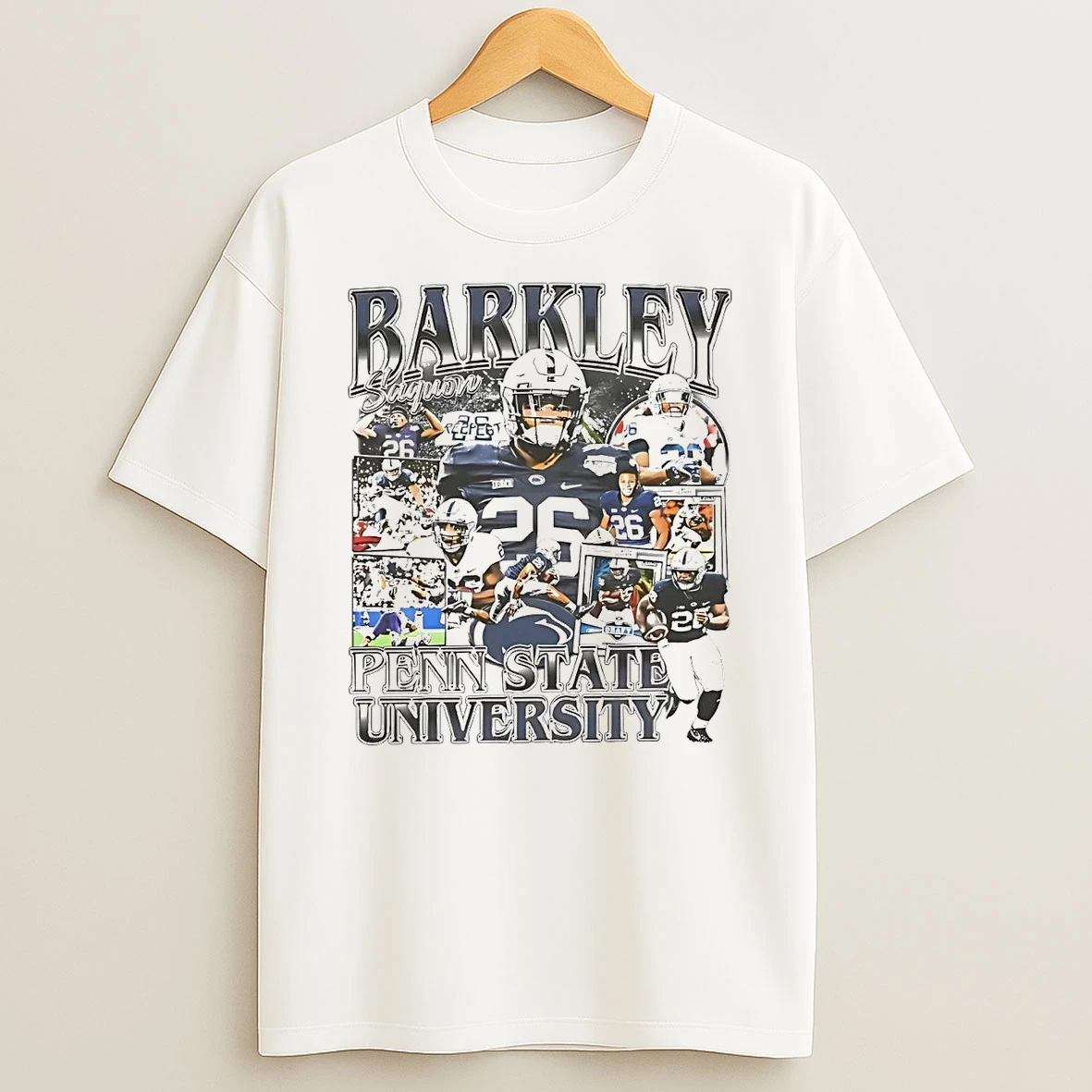 Saquon Barkley Picture Collage Penn State Nittany Lions Shirts