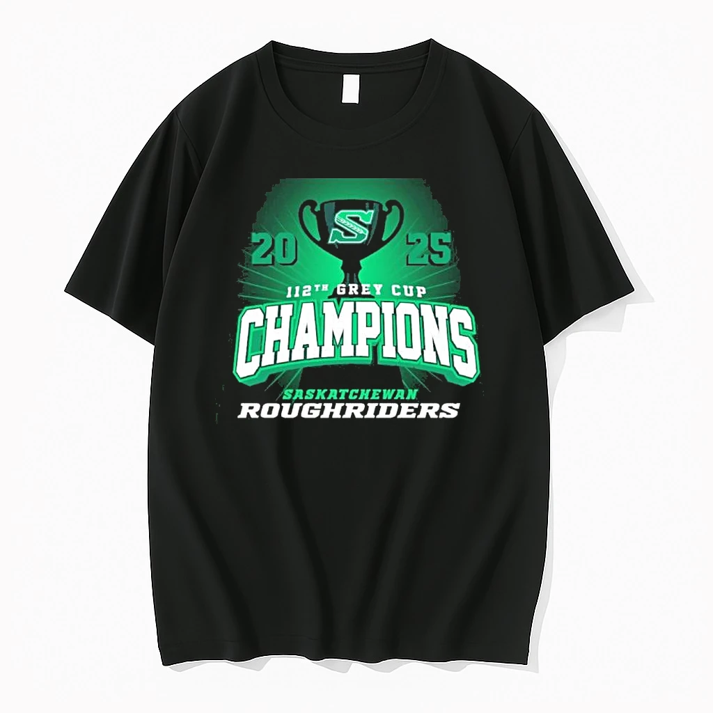 Saskatchewan Roughriders 112th Grey Cup Champs Obsidian Elite Shirts