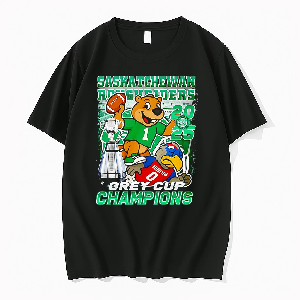 Saskatchewan Roughriders 2025 Grey Cup Champions Mascot Shirts