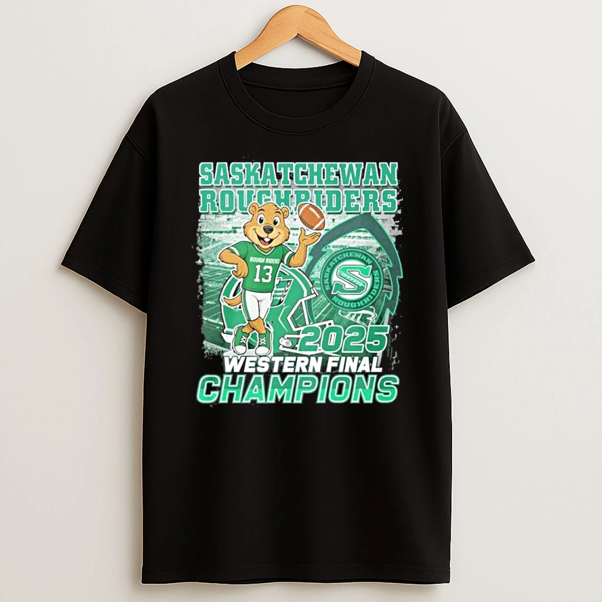 Saskatchewan Roughriders Mascot 2025 Western Final Champions Shirts