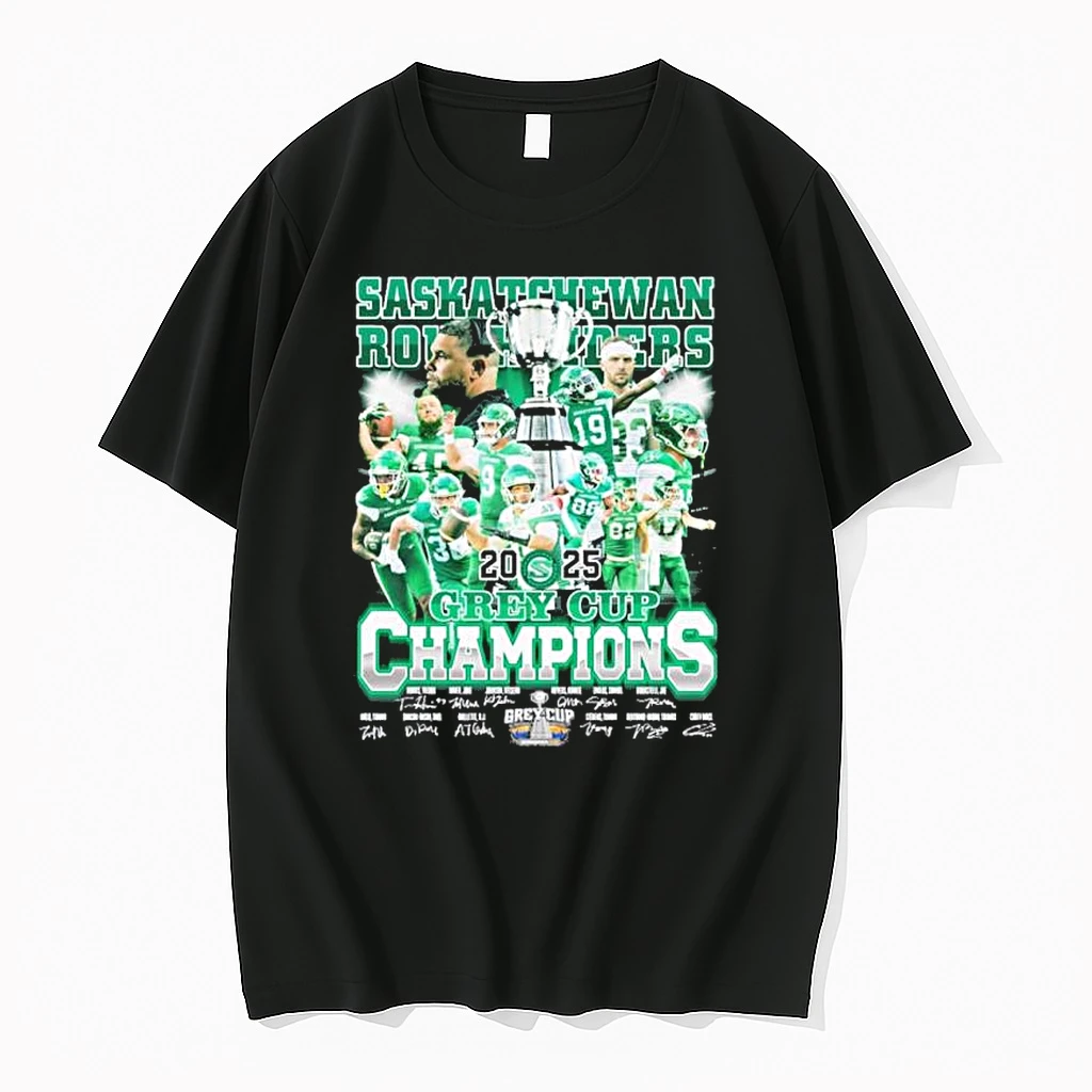 Saskatchewan Roughriders Team 2025 Grey Cup Champions Shirts