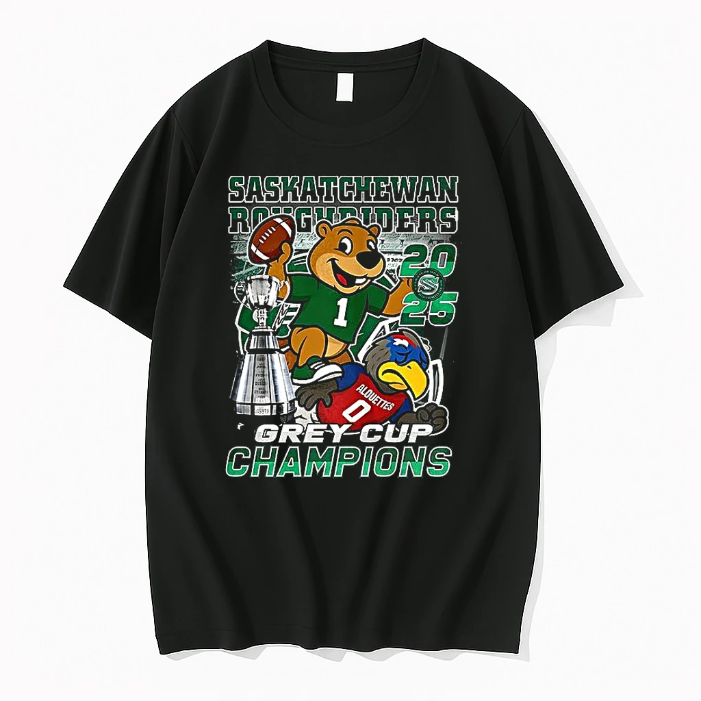 Saskatchewan Roughriders Beat Montreal Alouettes Grey Cup Champions 2025 Mascot Shirts