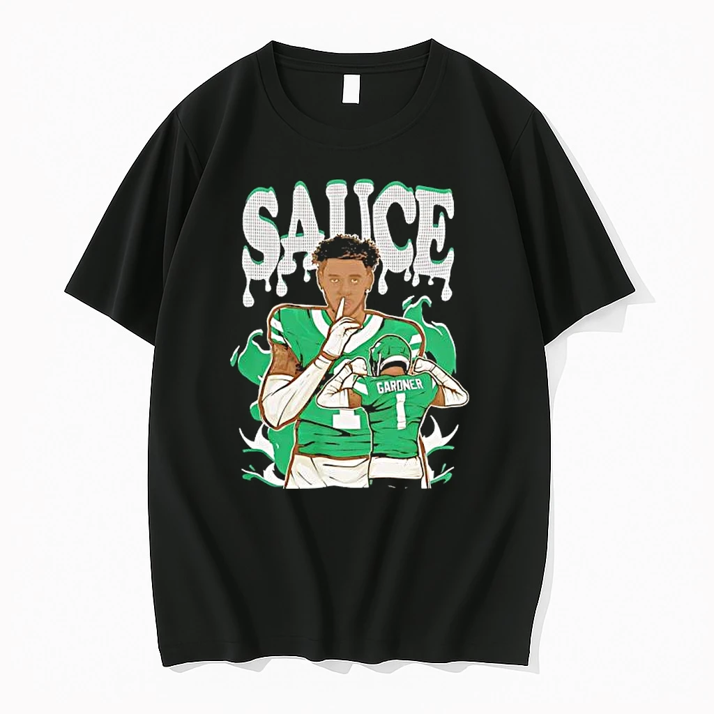 Sauce Gardner Cartoon New York Football Graphic Shirts