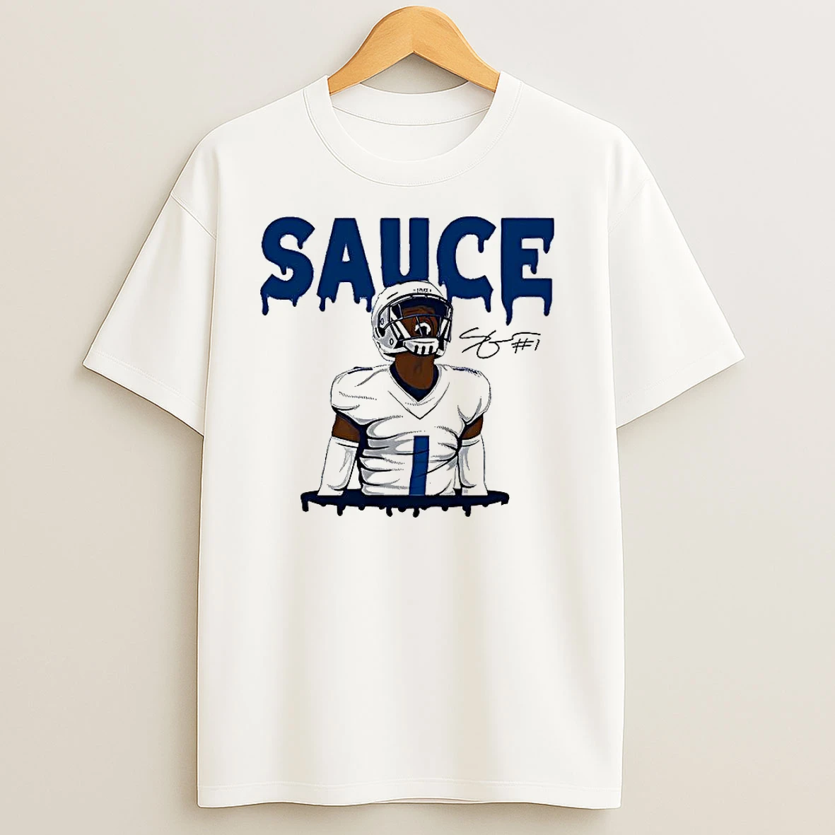 Sauce Gardner Indianapolis Colts Football The Drip Indy Signature T Shirts