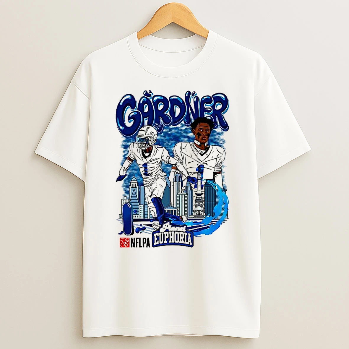 Sauce Gardner Indianapolis Colts Football Number 1 Skyline Cartoon Shirts