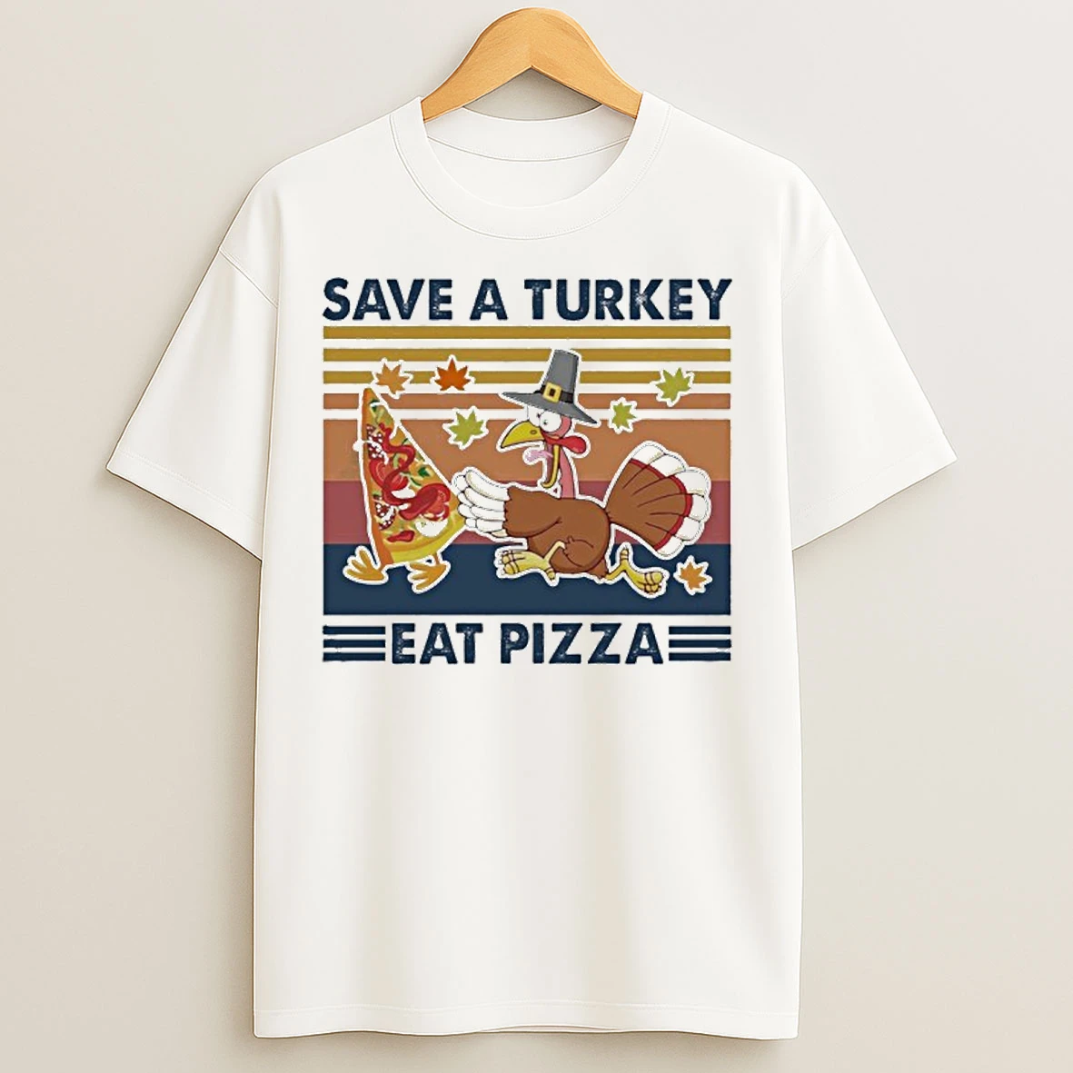 Save A Turkey Eat Pizza Vegan T Shirts