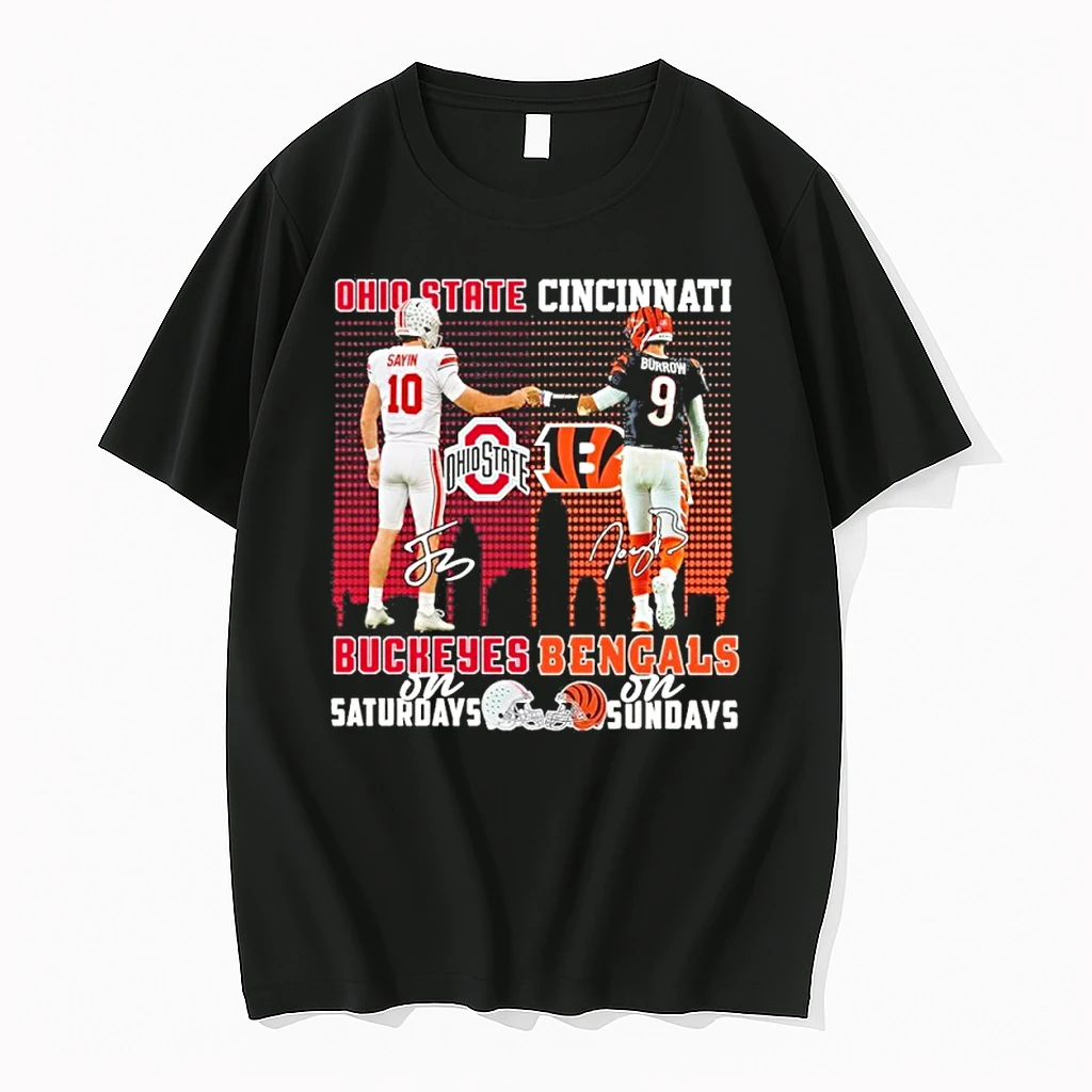 Sayin Osu On Saturdays And Burrow Bengals On Sundays Shirts
