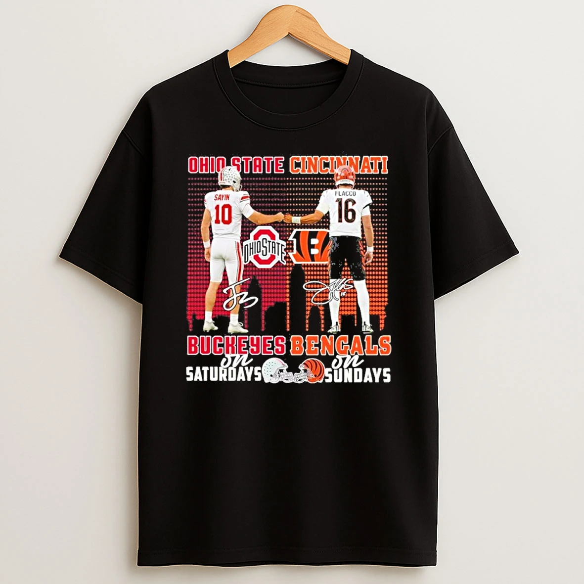 Sayin Osu On Saturdays And Flacco Bengals On Sundays Shirts