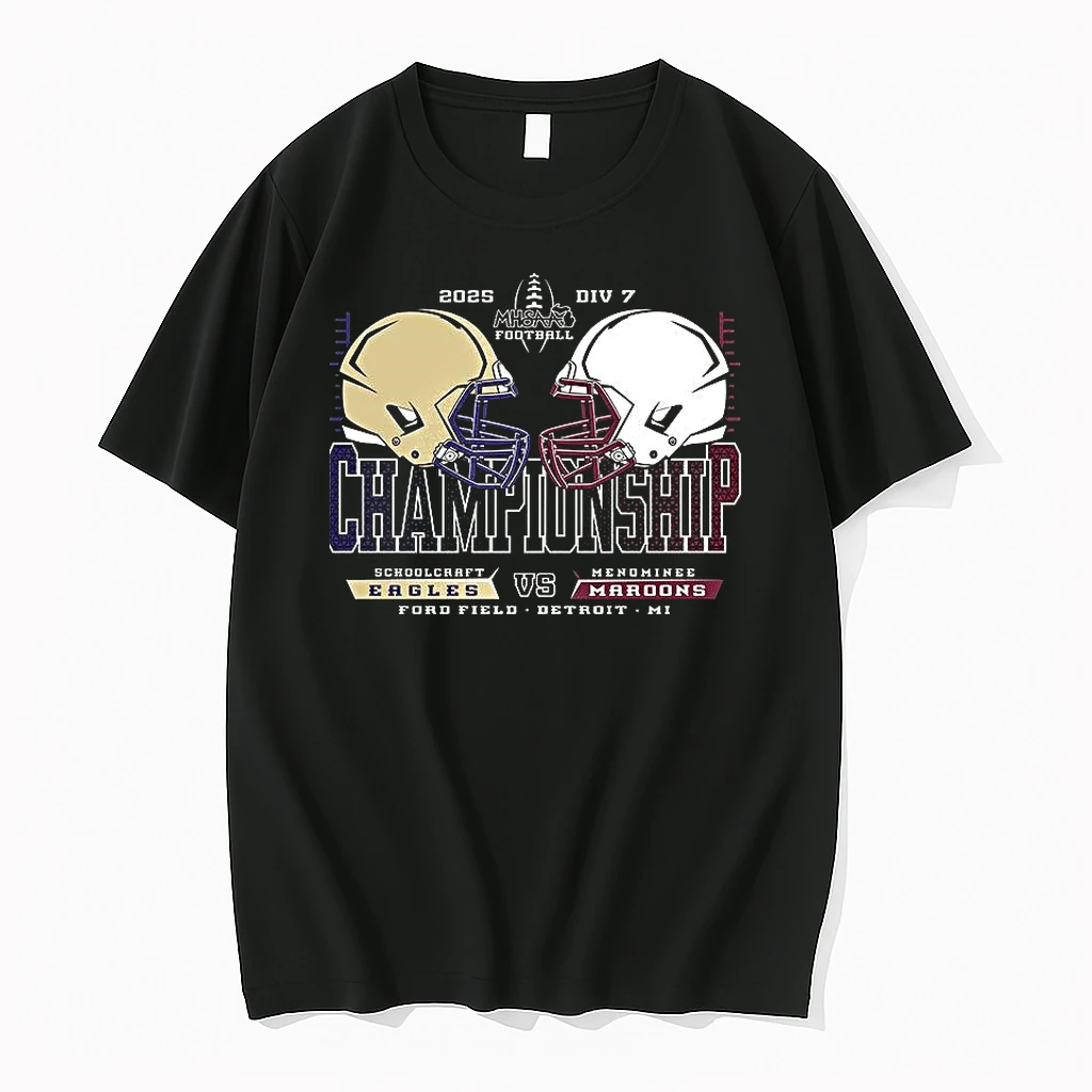 Schoolcraft Eagles Vs Menominee Maroons 2025 Mhsaa Football Division 7 H2h Championship Shirts