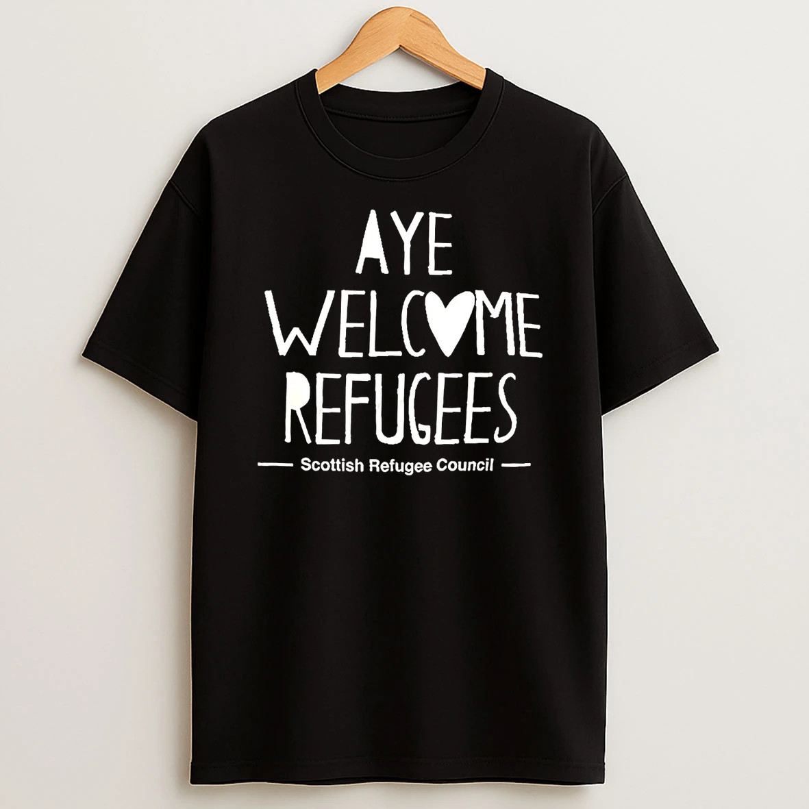 Scottish Refugee Council Aye Welcome Refugees Shirts