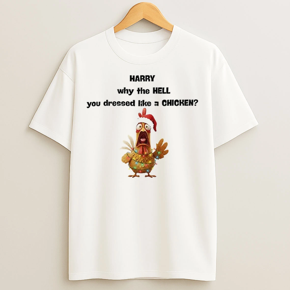 Screaming Rooster Santa F Caw F Harry Why The Hell You Dressed Like A Chicken Christmas T Shirts