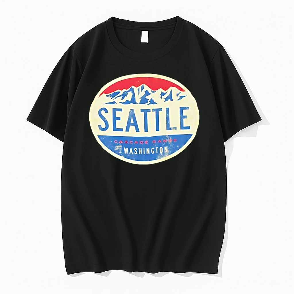 Seattle Cascade Range Washington Mountains Mustard Shirts
