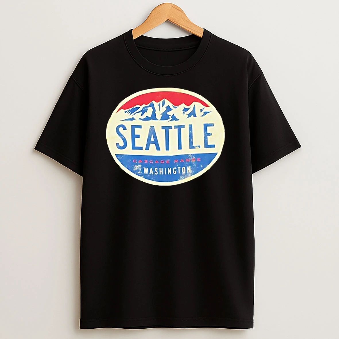 Seattle Cascade Range Washington Mountains Mustard T Shirts