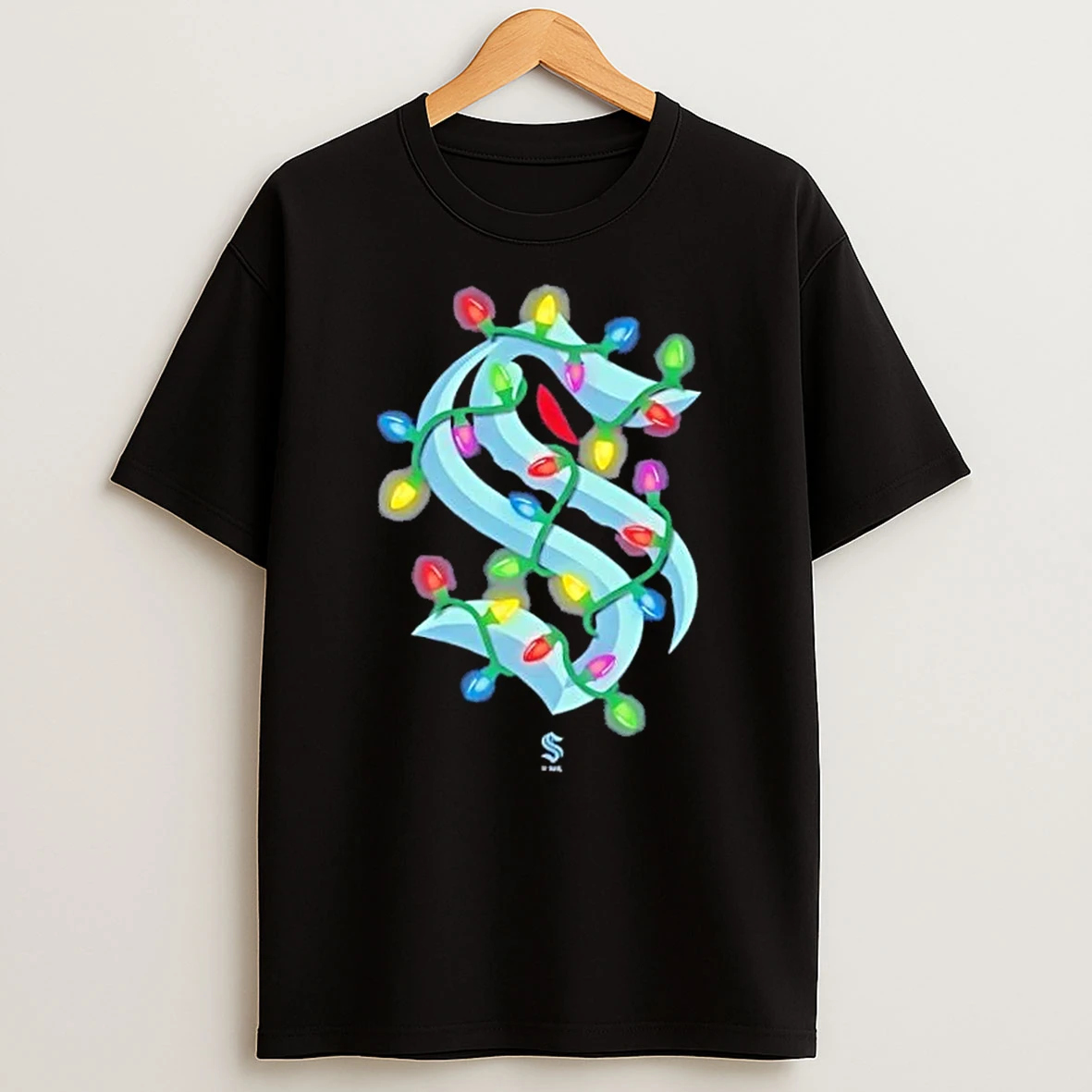 Seattle Kraken Logo Holiday Christmas Lights Shirts
