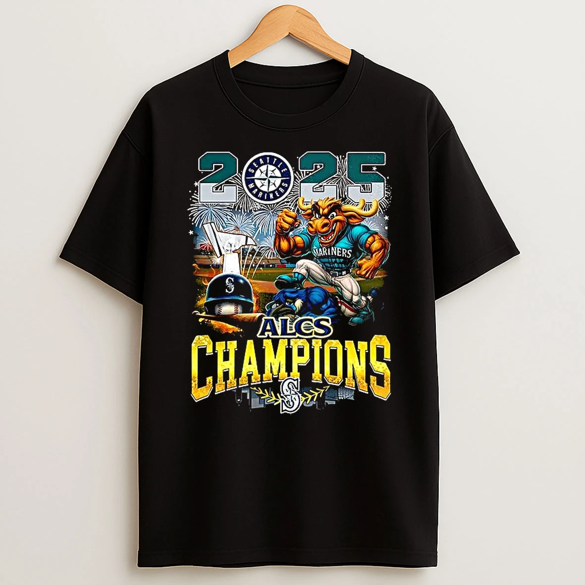Seattle Mariners Alcs Champions 2025 Mascot Shirts