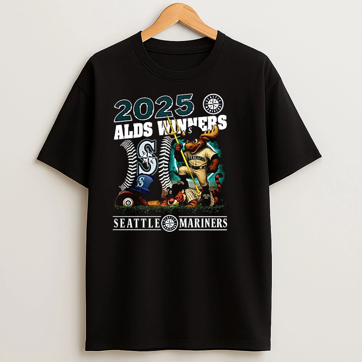 Seattle Mariners Alds Winners 2025 Mascot T Shirts