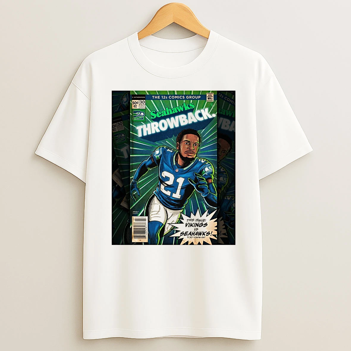 Seattle Seahawks Throwback This Issue Vikings Vs Seahawks November 30 2025 Shirts