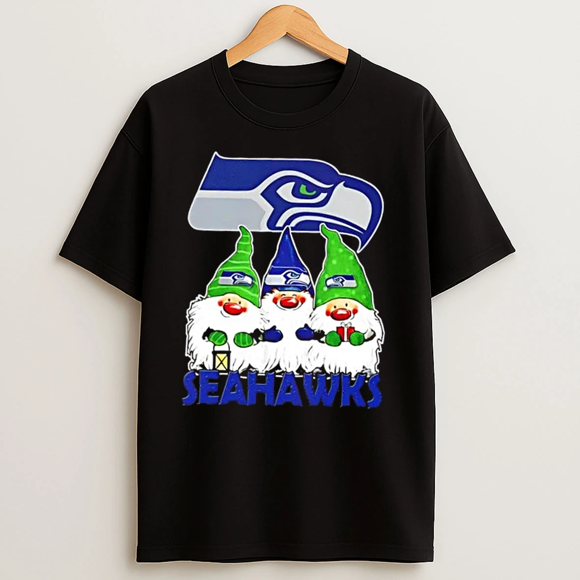 Seattle Seahawks X Gnomes Xmas Christmas T Shirts