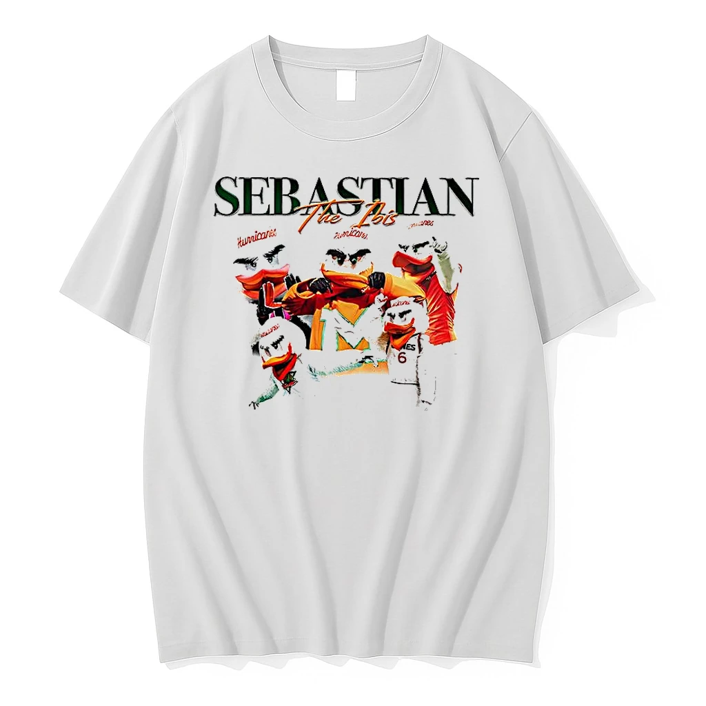Sebastian The Ibis Miami Hurricanes Mens Basketball Shirts