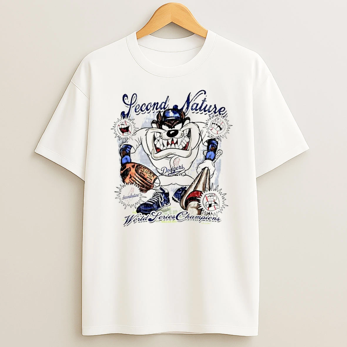 Second Nature Taz On Deck World Series Champions Graphic Shirts
