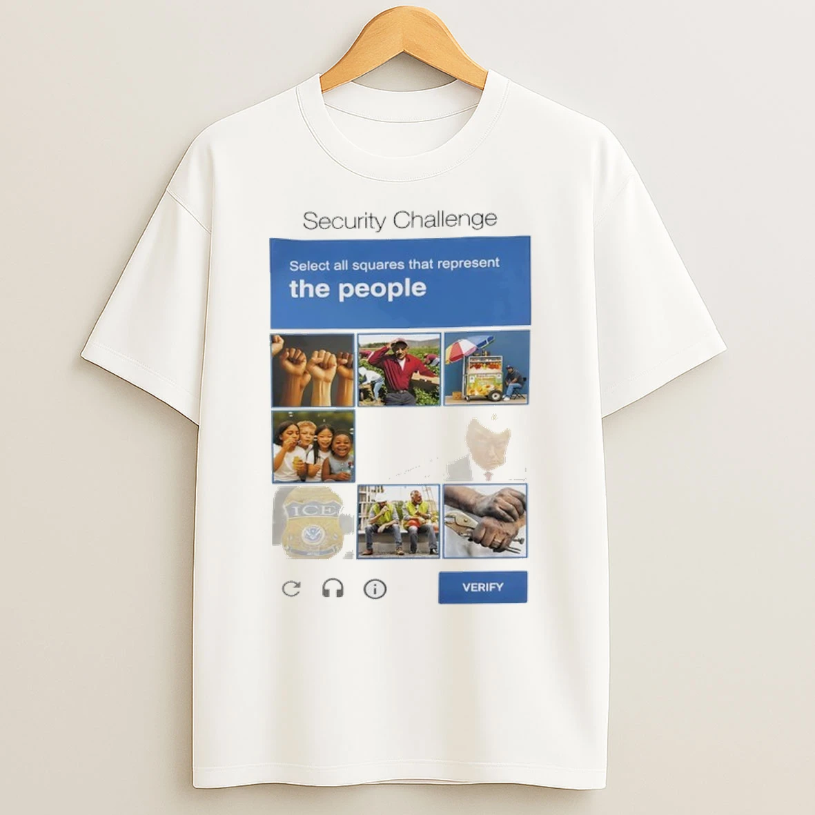 Security Challenge Select All Squares That Represent The People Anti Trump T Shirts