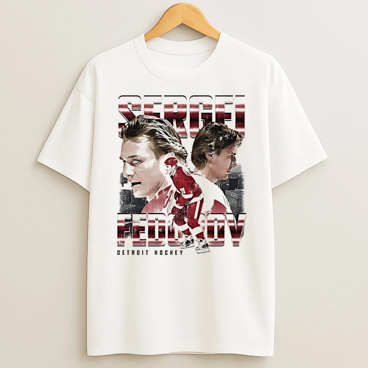 Sergei Fedorov Detroit Red Wings Hockey Graphic Vintage Shfirt Shirts