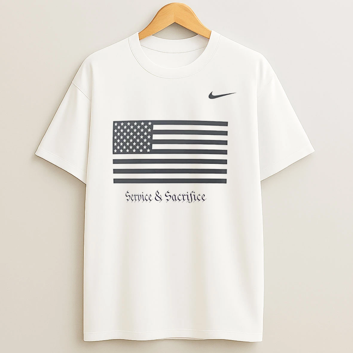 Service And Sacrifice Army Black Knights Army Nike 250 American Flag Shirts