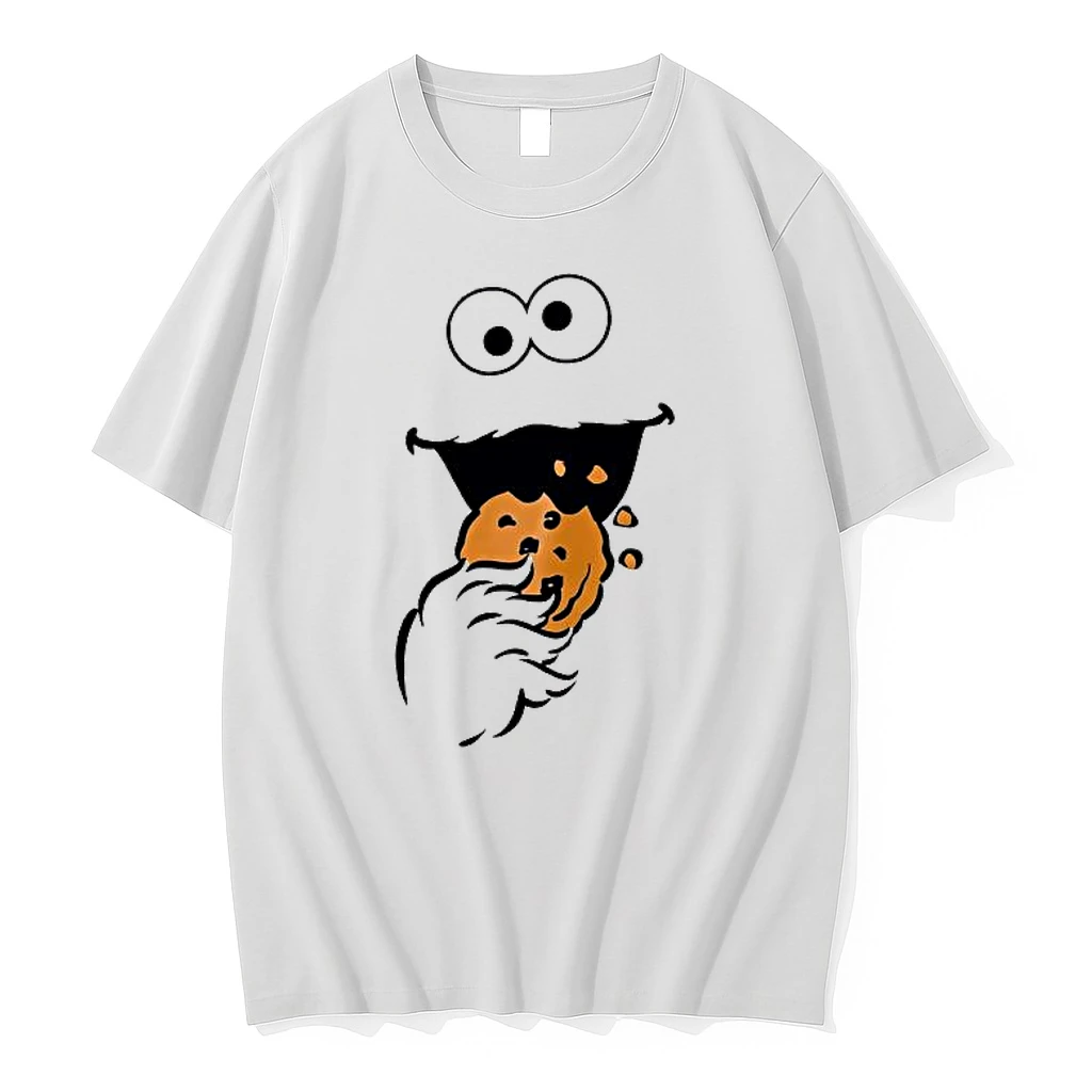 Sesame Street Cookie Monster Big Face Merry Christmas Shirts