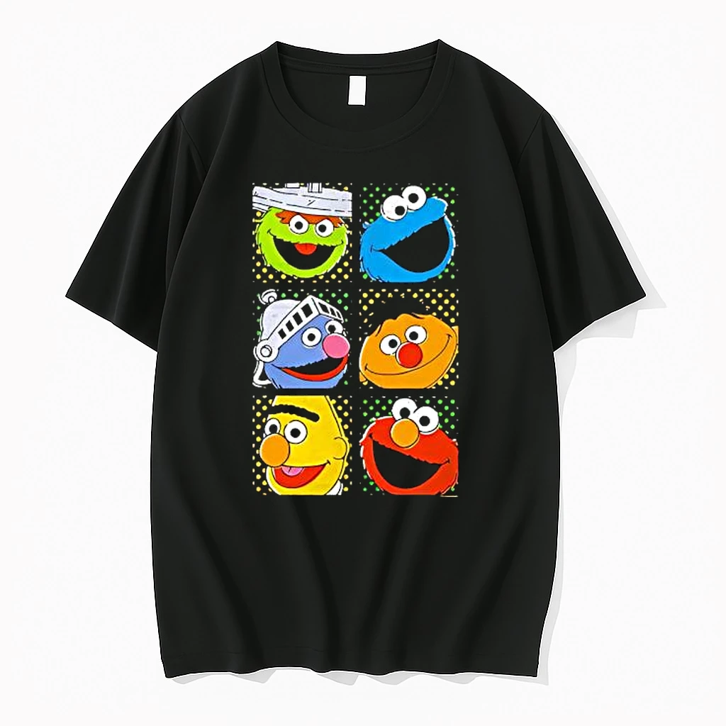 Sesame Street Group Squares Shirts