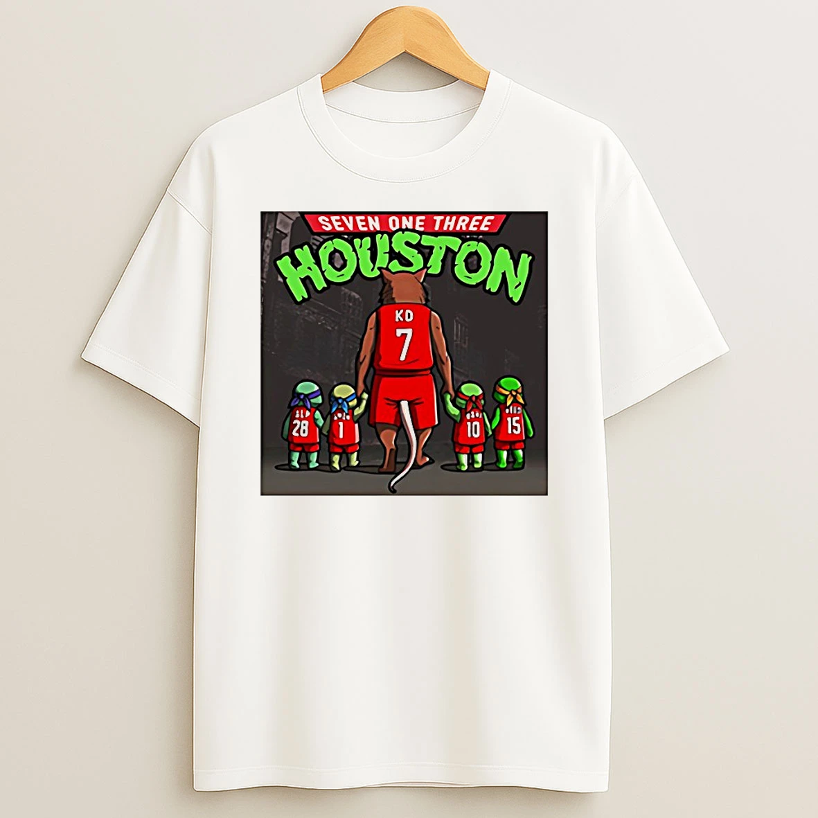 Seven On Three Houston Turtle Ninja Shirts