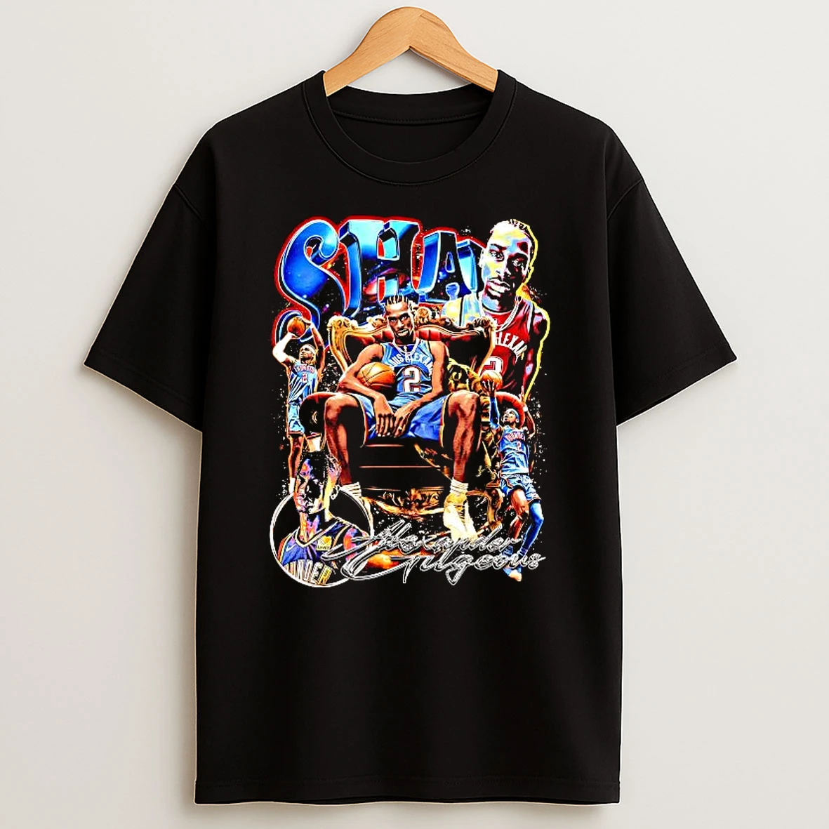 Shai Gilgeous Alexander Of The Oklahoma City Thunder Graphic Shirts