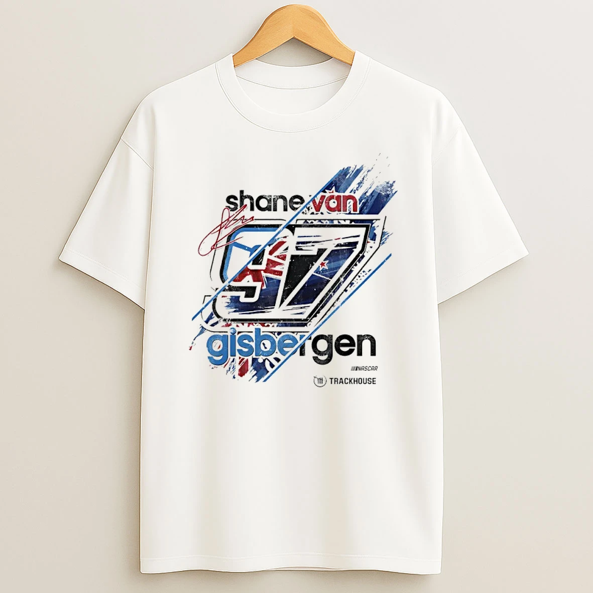 Shane Van Gisbergen 97 Trackhouse Racing Team 2026 Driver Flag Signature Shirts