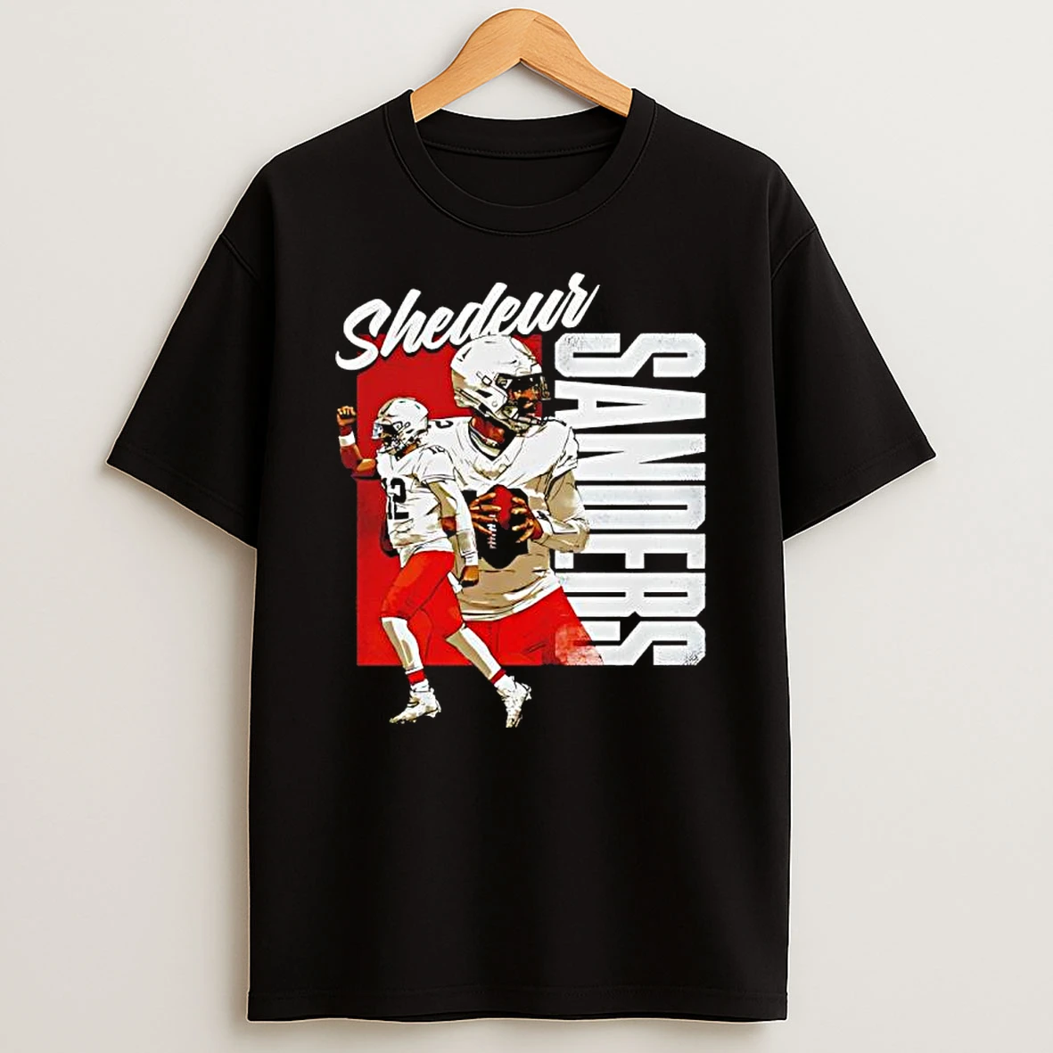 Shedeur Sanders Cleveland Highlight Graphic Retro Black Shirts