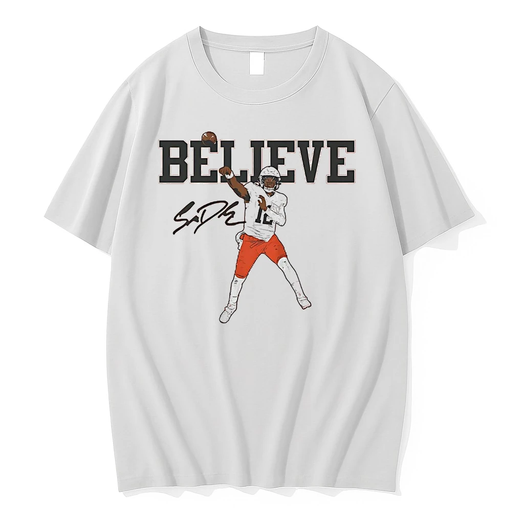 Shedeur Sanders Believe Signature Cleveland Browns Shirts