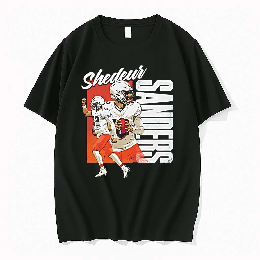 Shedeur Sanders Holding Football Cleveland Browns Highlight Shirts