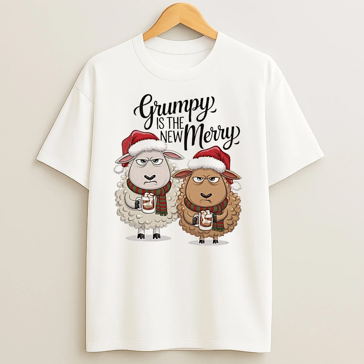 Sheep Grumpy Is The New Merry Christmas T Shirts