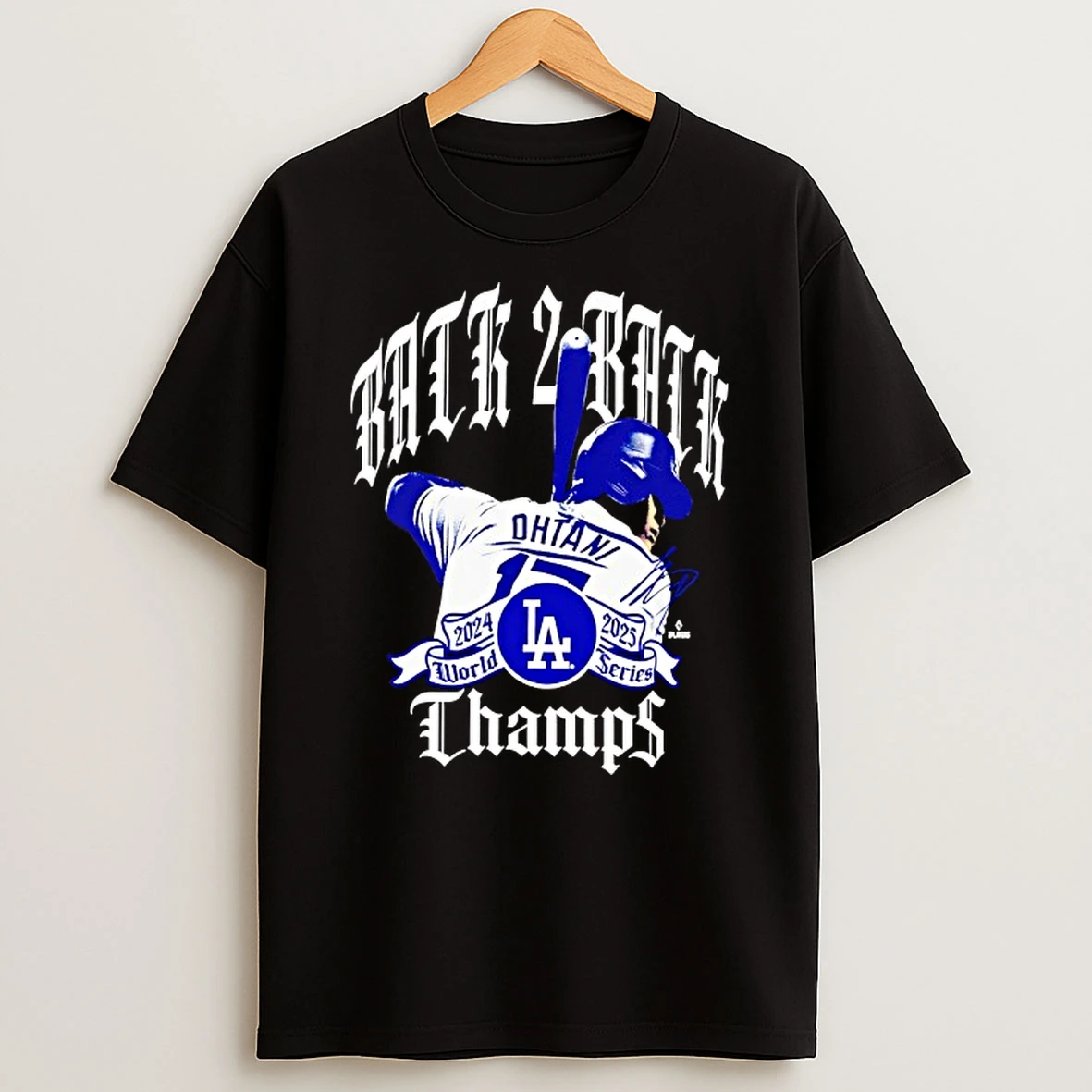 Shohei Ohtani Back 2 Back Los Angeles Dodgers Champs Signature Shirts