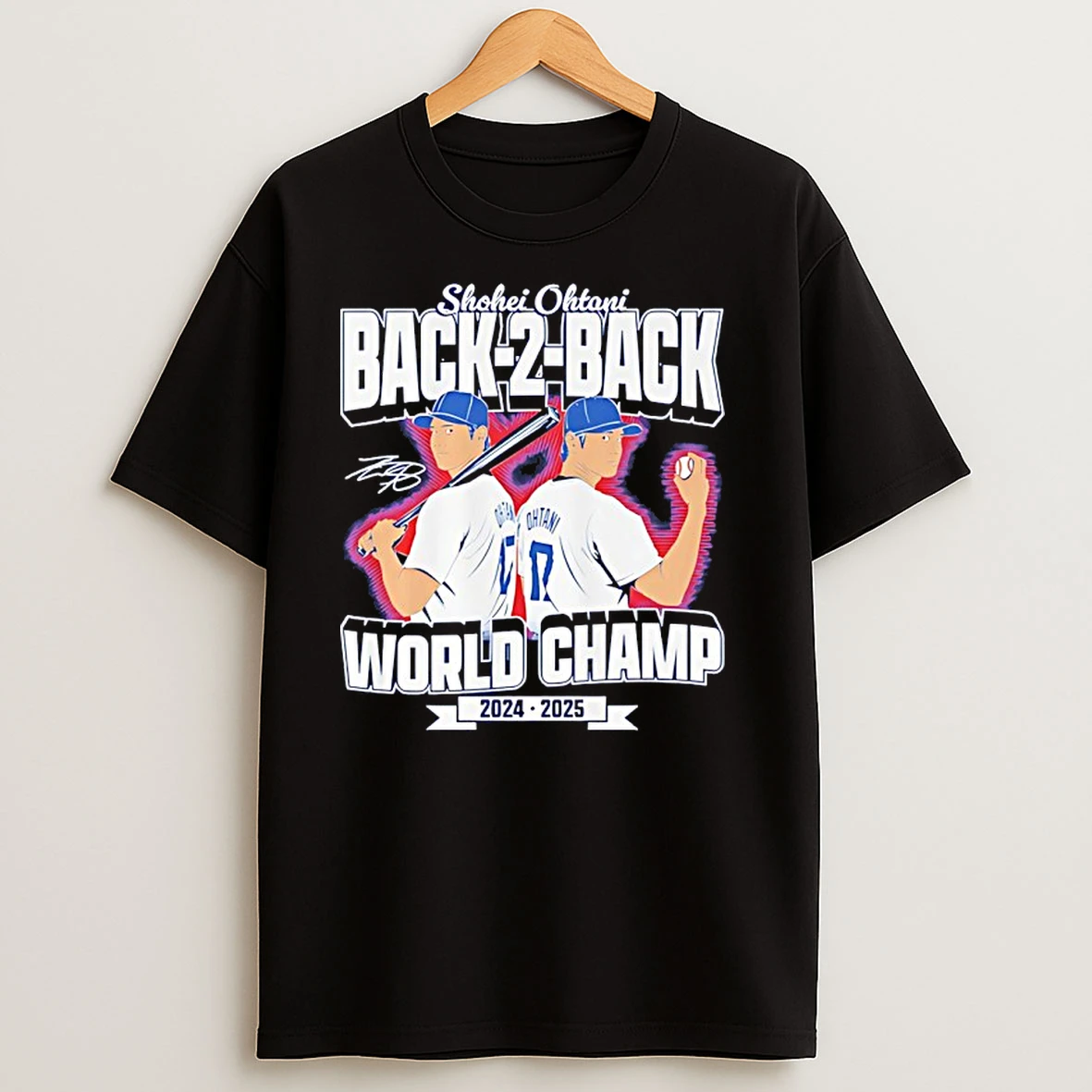 Shohei Ohtani Back To Back World Champs 2024 2025 Signature T Shirts