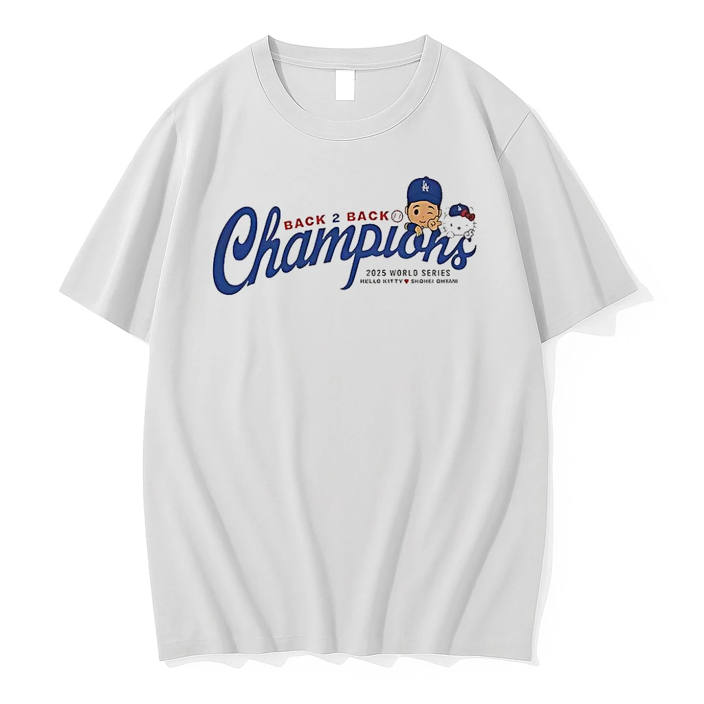 Shohei Ohtani Hello Kitty Los Angeles Dodgers Back To Back World Series 2025 Champions Shirts