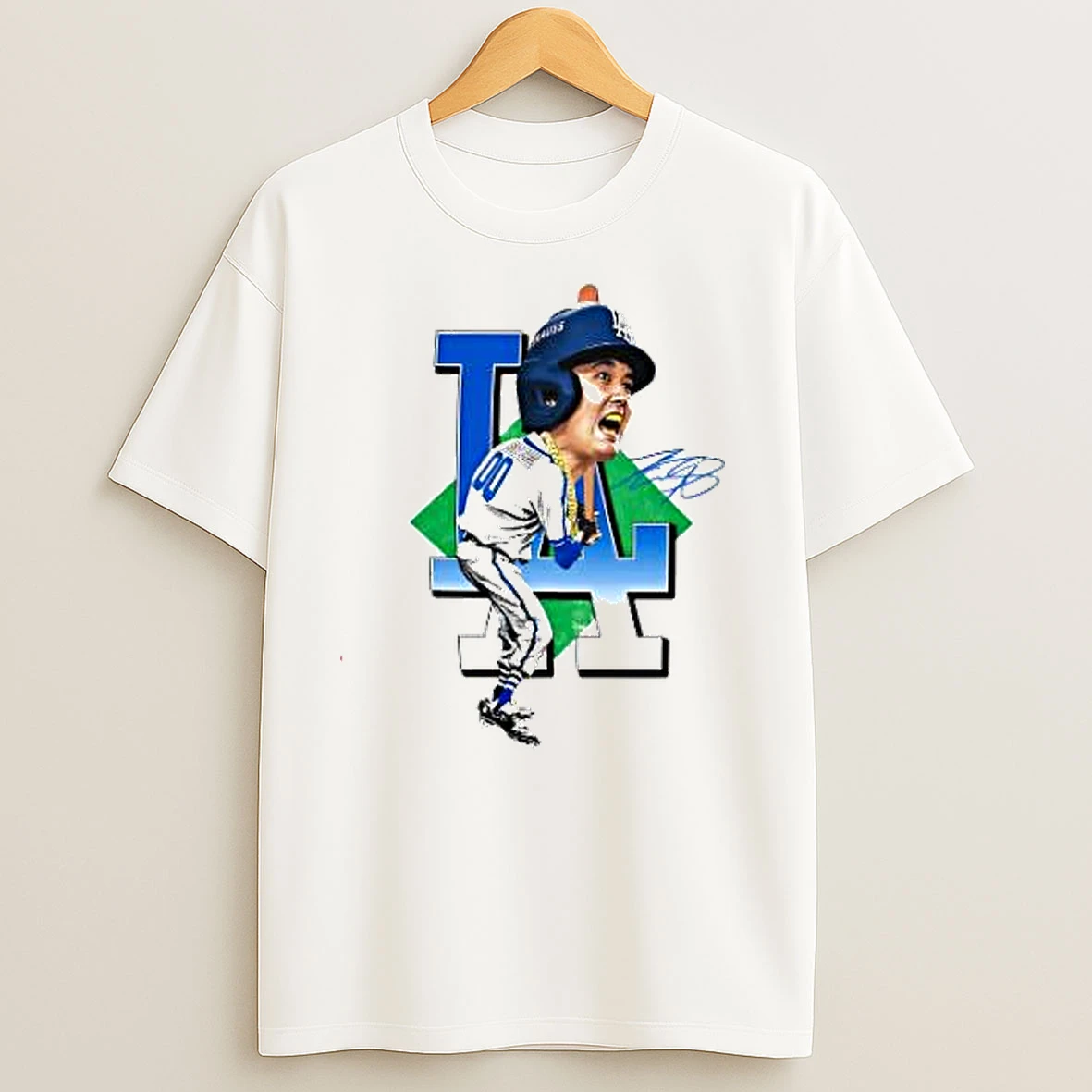 Shohei Ohtani La Cartoon Signatue T Shirts