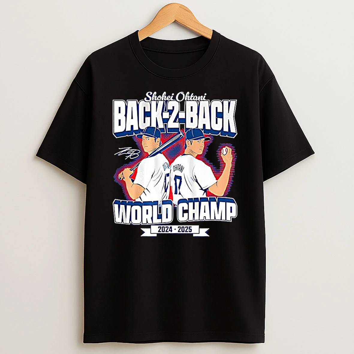 Shohei Ohtani Los Angeles Dodgers Back To Back World Champs 2025 Signature Shirts