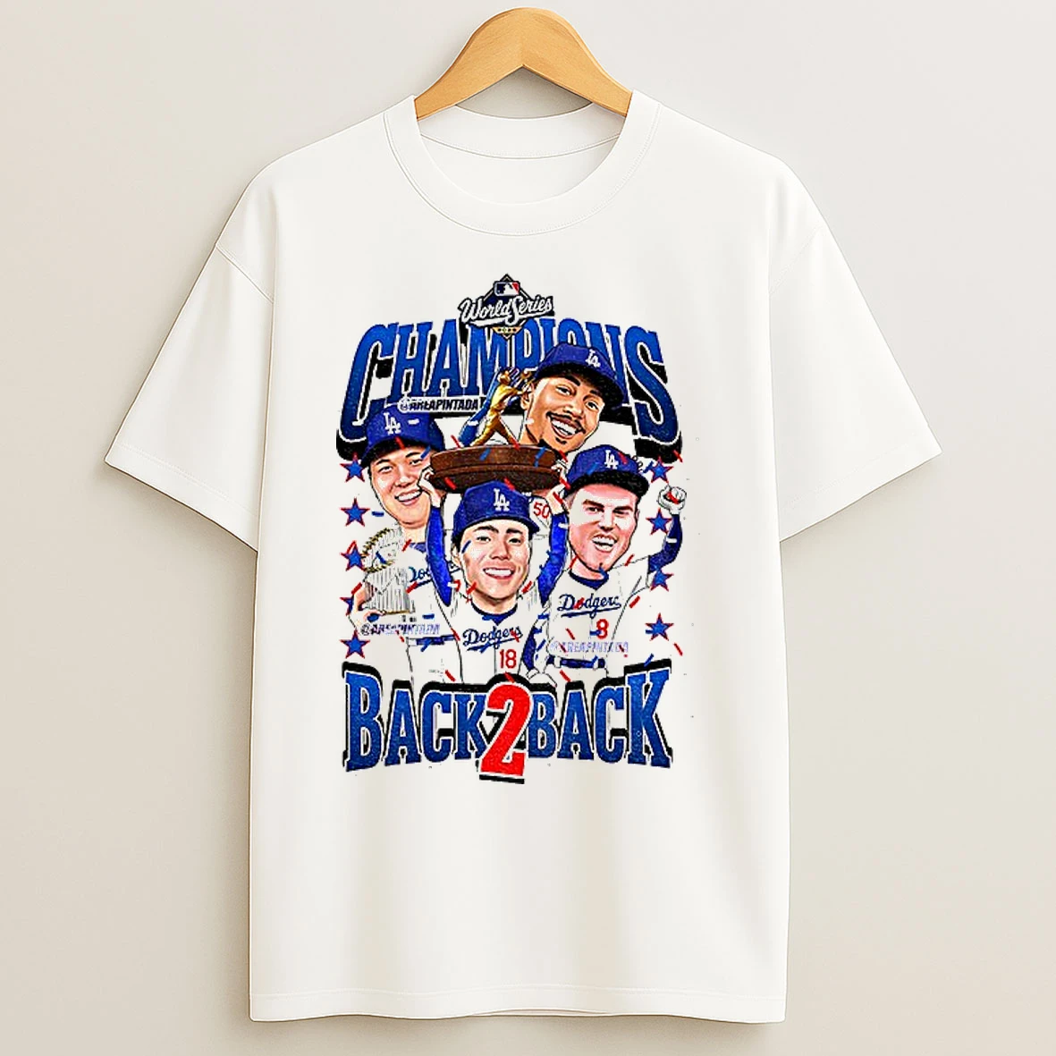 Shohei Ohtani Big Four Los Angeles Dodgers World Series Champions Back To Back Cartoon 2025 T Shirts