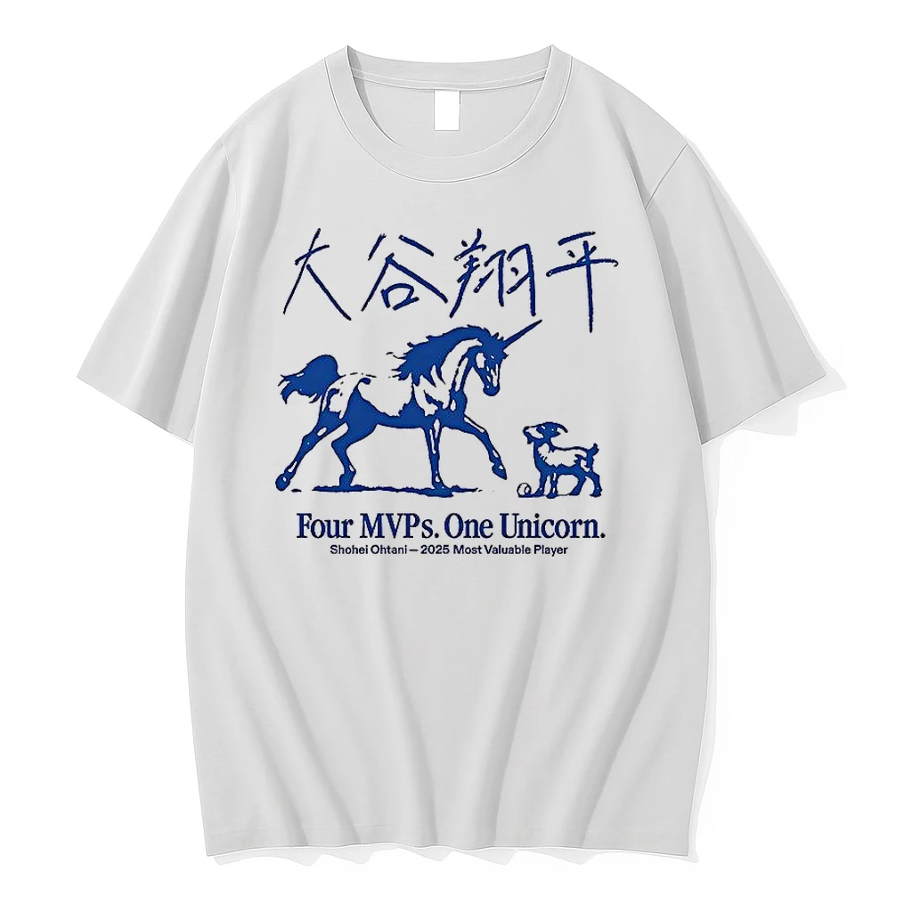 Shohei Ohtani Four Mvps One Unicorn 2025 Most Valuable Player Shirts