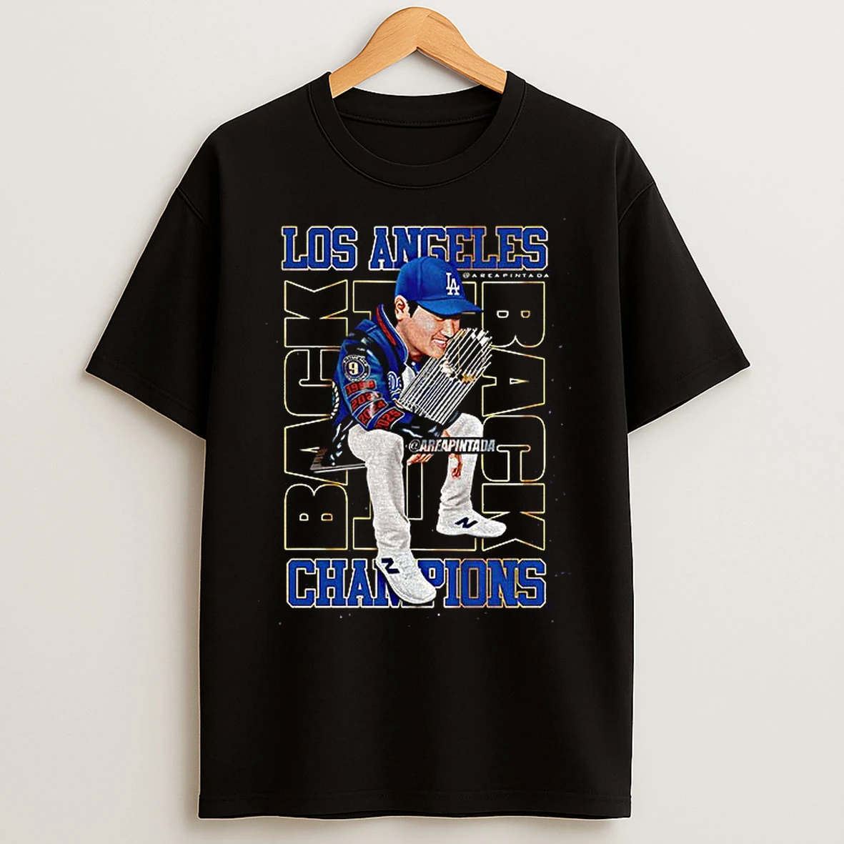Shohei Ohtani Hold Trophy Los Angeles Dodgers World Series Champions Back To Back 2025 T Shirts