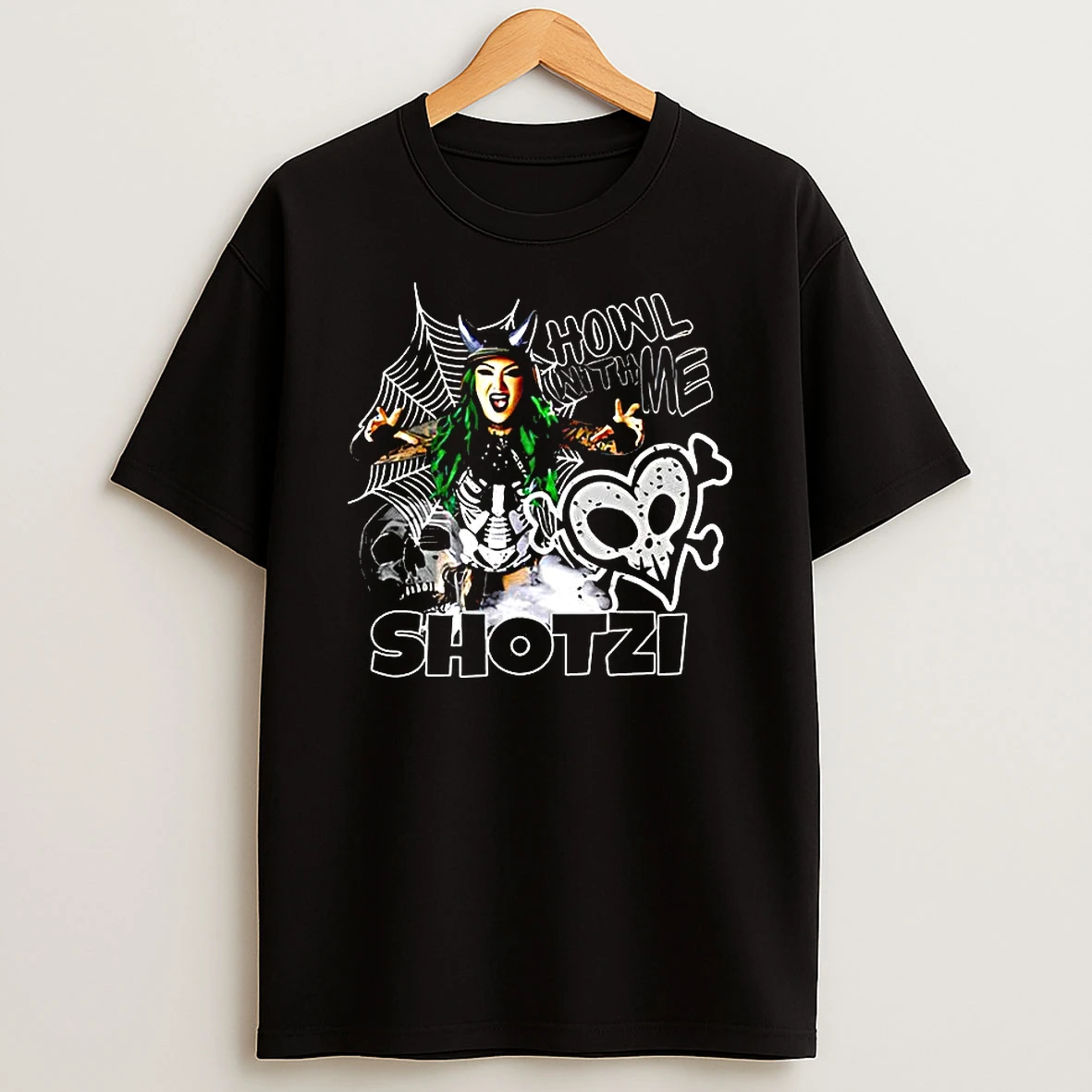 Shotzi Blackheart Wwe Howl With Me Skull Shirts