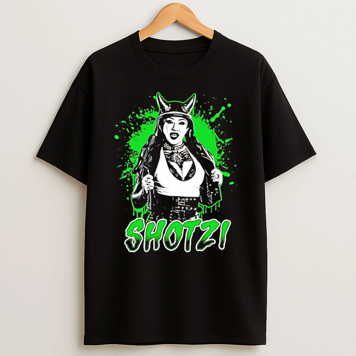 Shotzi Green Splatter Shirts