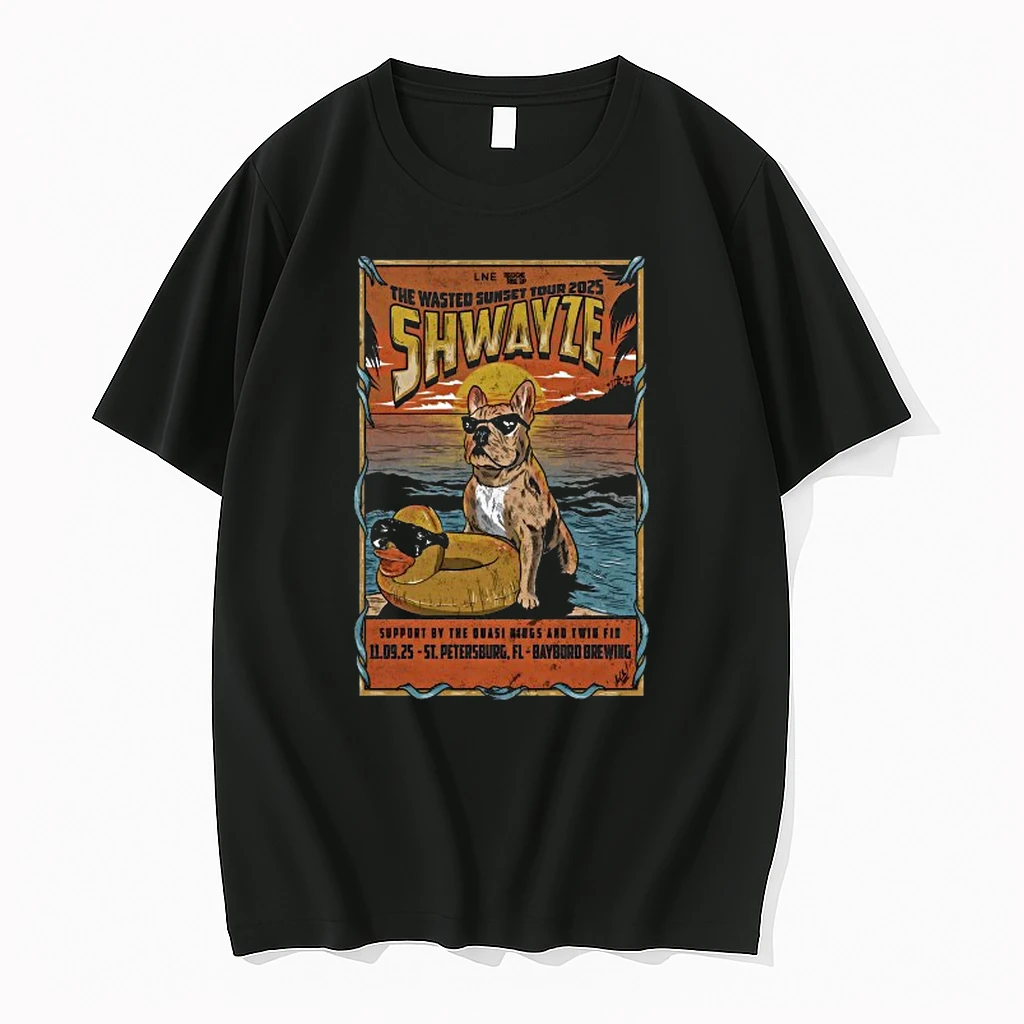 Shwayze The Wasted Sunset Tour 11 9 2025 St Petersburg Fl Dog Shirts