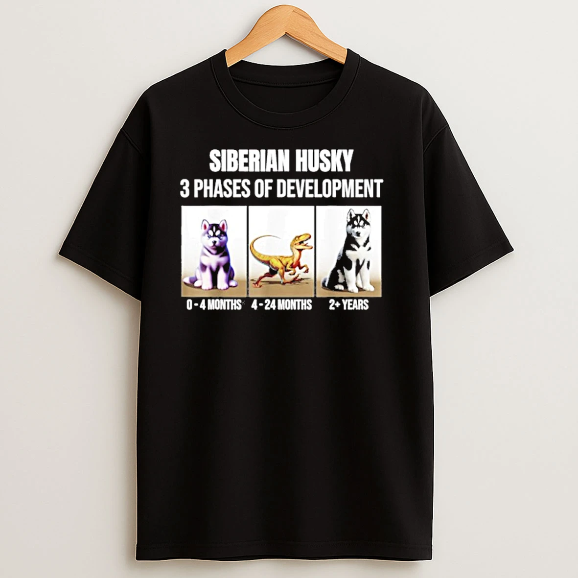 Siberian Husky Puppy Dog 3 Phases Of Development Husky T Shirts
