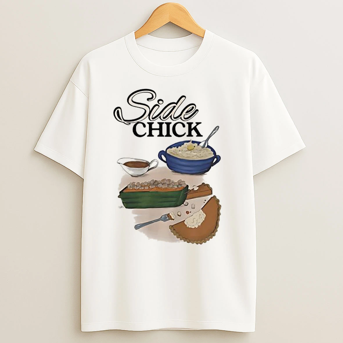 Side Chick Graphic Art T Shirts