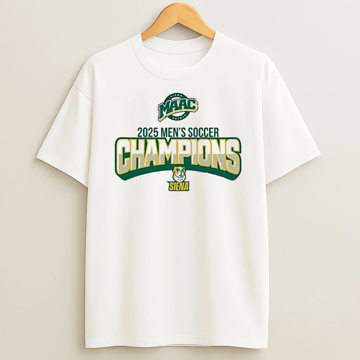 Siena Mens Soccer 2025 Maac Tournament Champions Shirts